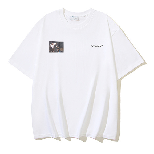 EM Sneakers OFF-WHITE Angel Arrows Print T-Shirt #179 Black /White