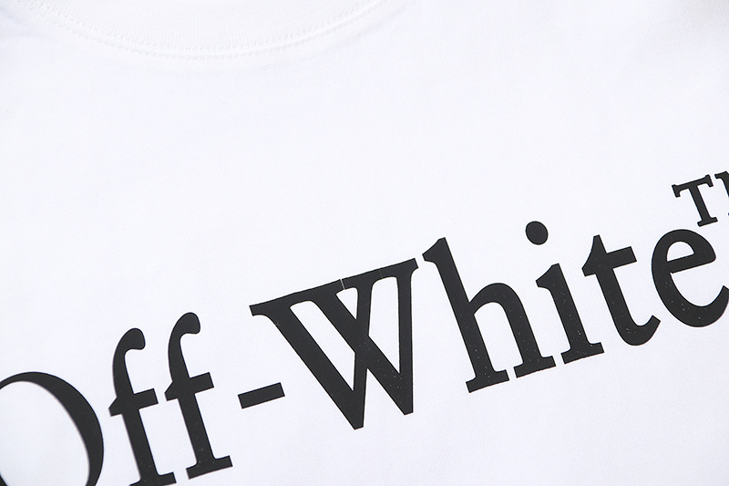 EM Sneakers OFF-WHITE Bookish Logo Classic Print T-Shirt #173 Black /White