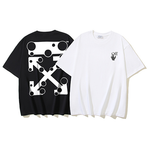 EM Sneakers OFF-WHITE Bubble Circle Print T-Shirt #178 Black /White