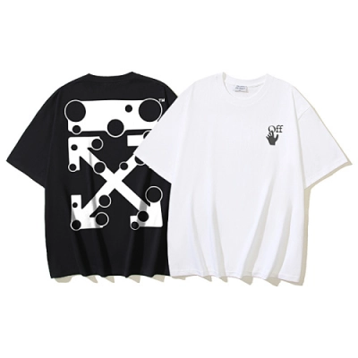 EM Sneakers OFF-WHITE Bubble Circle Print T-Shirt #178 Black /White 01