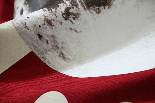 EM Sneakers OFF-WHITE Moon Arrows Print T-Shirt #175 Wine Red