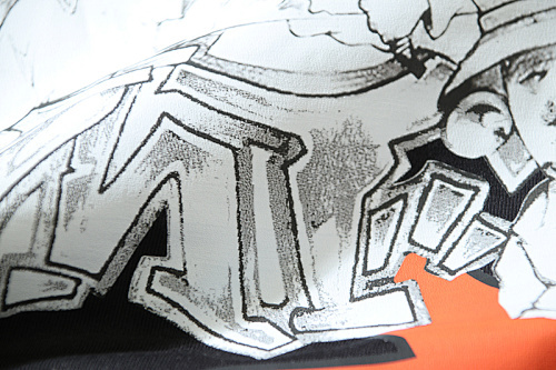 EM Sneakers OFF-WHITE Rock Band Arrows Print T-Shirt #181 Black /White