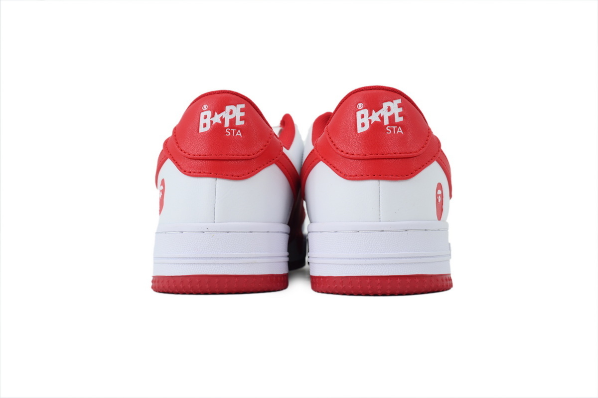 EM Sneakers A Bathing Ape Bape Sta Red And White Big Star
