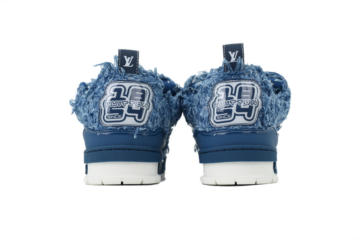 EM Sneakers Louis Vuitton LV Skate Plum Blossom Diamond Blue