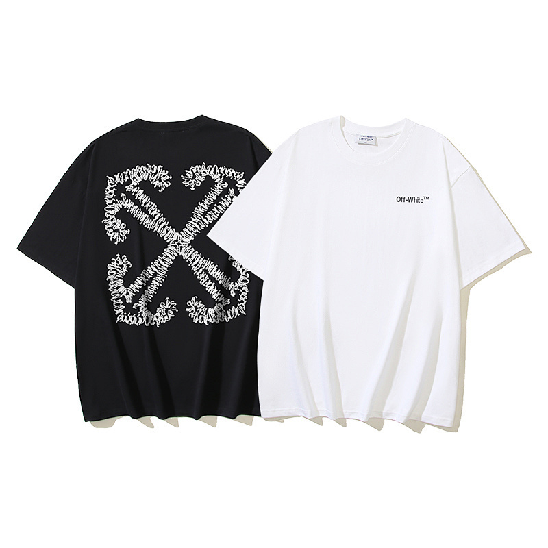 EM Sneakers OFF-WHITE Arrows Print T-Shirt #190 Black /White