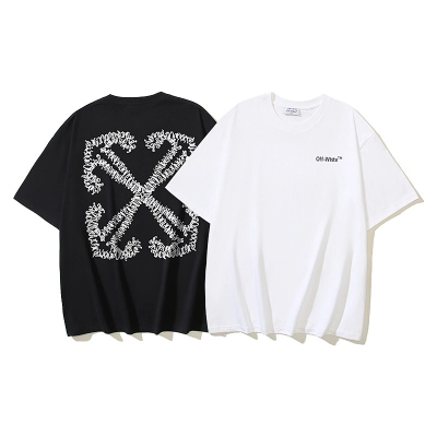 EM Sneakers OFF-WHITE Arrows Print T-Shirt #190 Black /White 01