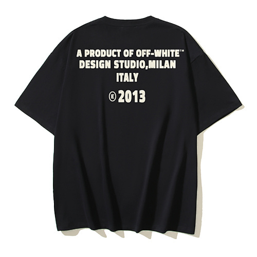EM Sneakers OFF-WHITE Crystal Logo Print T-Shirt #188 Black