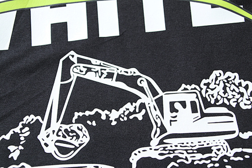 EM Sneakers OFF-WHITE Excavator Print T-Shirt #185 Black /White