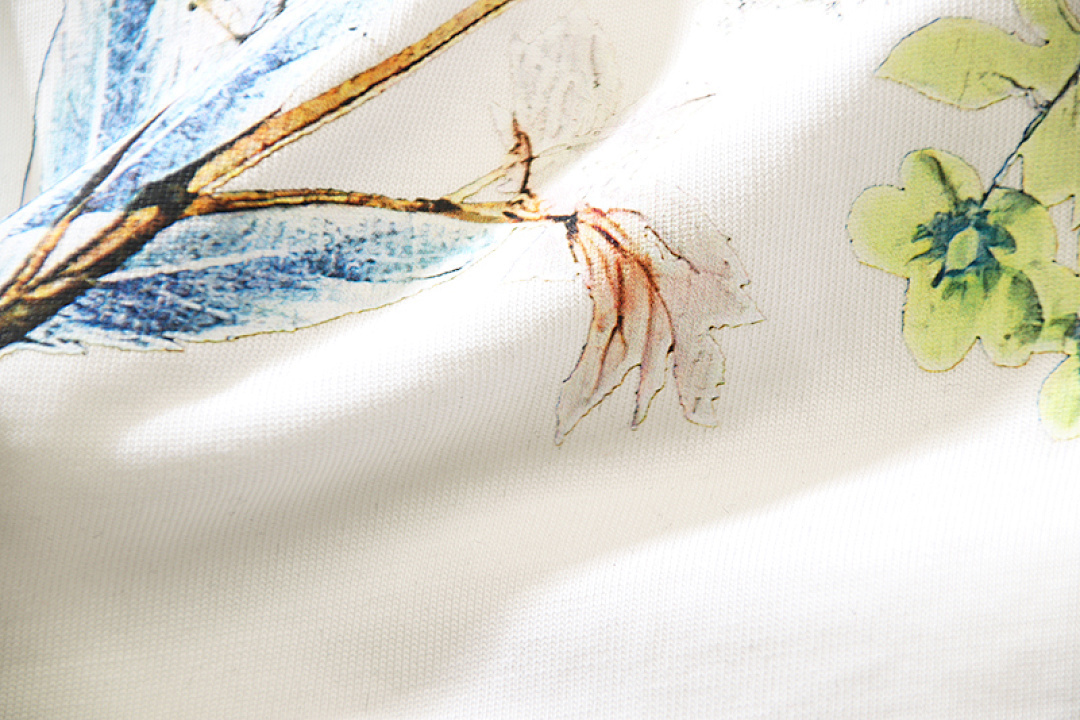 EM Sneakers OFF-WHITE Floral Arrows Print T-Shirt #186 Black /White