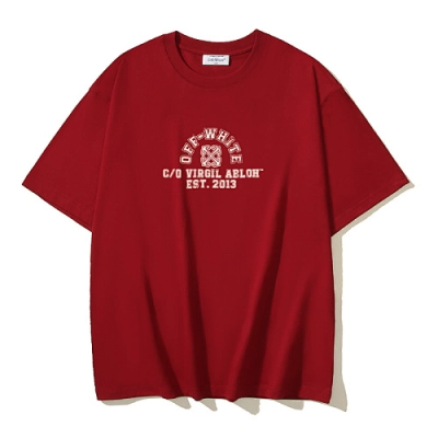 EM Sneakers OFF-WHITE Heavyweight Printed T-Shirt #193  Black /White /Blue /Red 02