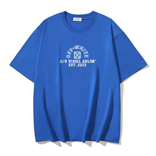 EM Sneakers OFF-WHITE Heavyweight Printed T-Shirt #193  Black /White /Blue /Red