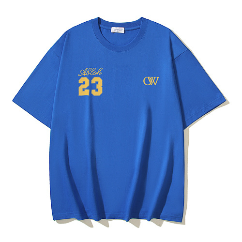 EM Sneakers OFF-WHITE Logo 23 Micro-Print T-Shirt #192 Black /Blue