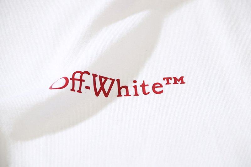 EM Sneakers OFF-WHITE Letter Print T-Shirt #184 Black /White