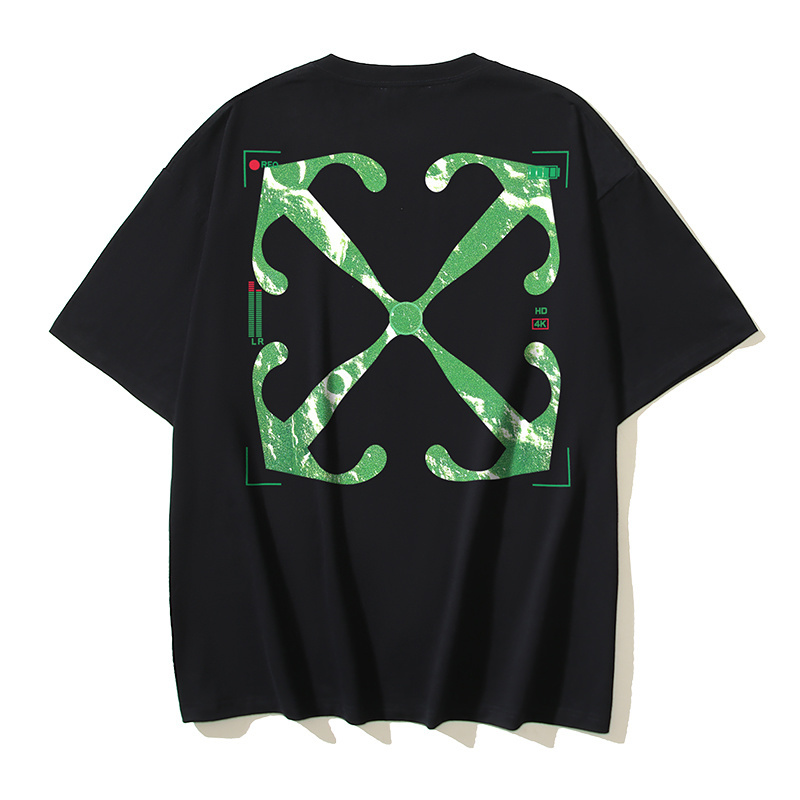 EM Sneakers OFF-WHITE Letter Print T-Shirt #184 Black /White