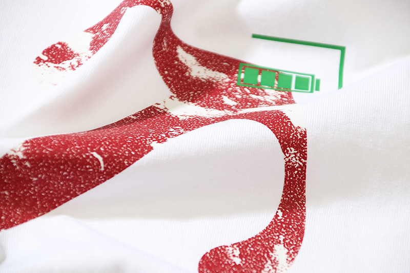 EM Sneakers OFF-WHITE Letter Print T-Shirt #184 Black /White