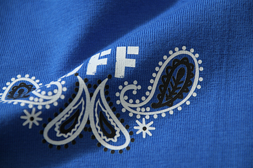 EM Sneakers OFF-WHITE Paisley Arrows Print T-Shirt #189 Black /Blue