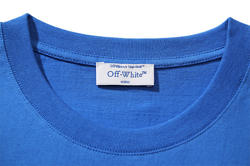 EM Sneakers OFF-WHITE Paisley Arrows Print T-Shirt #189 Black /Blue