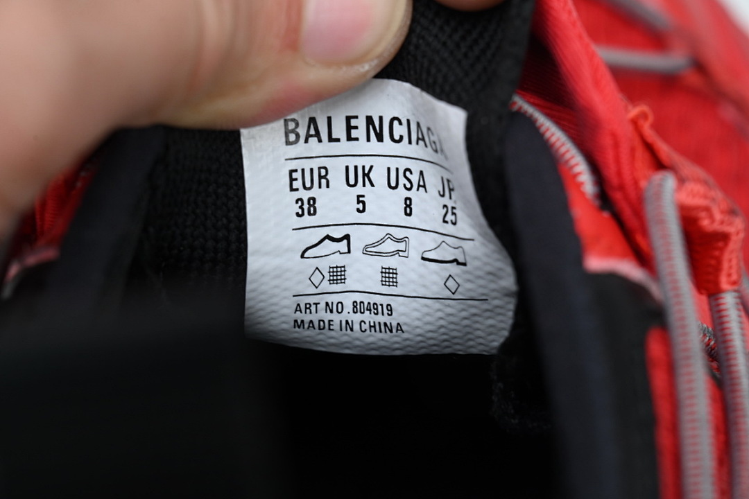 EM Sneakers Balenciaga Hike Sneaker Black and Red