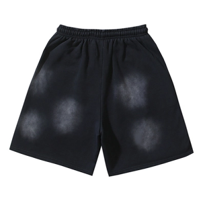 EM Sneakers Hellstar Distressed Casual Shorts #777 Washed Black-Green 02