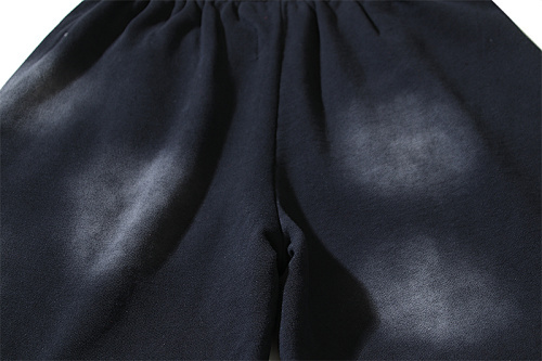 EM Sneakers Hellstar Distressed Casual Shorts #777 Washed Black-Green