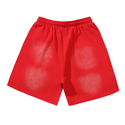 EM Sneakers Hellstar Distressed Casual Shorts #777 Washed Red
