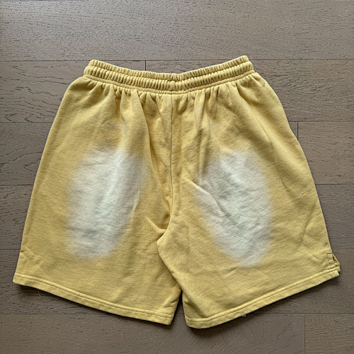 EM Sneakers Hellstar Distressed Casual Shorts #777 Washed Yellow