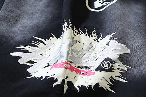 EM Sneakers Hellstar Distressed Casual Shorts #778 Washed Black /Washed White /Washed Red