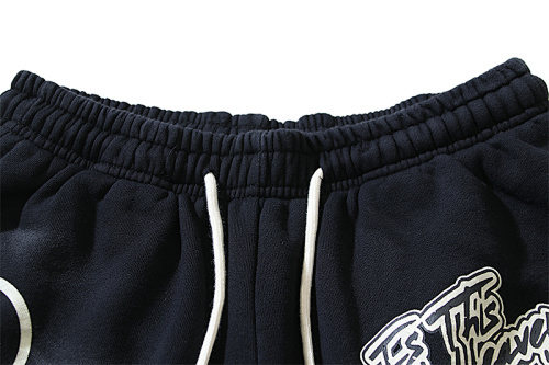 EM Sneakers Hellstar Distressed Casual Shorts #778 Washed Black /Washed White /Washed Red