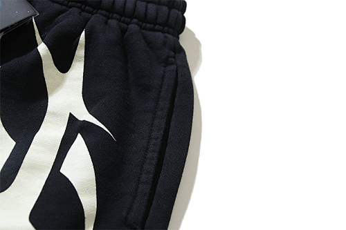 EM Sneakers Hellstar Distressed Casual Shorts with Washed and Splattered Ink #786 Washed Black