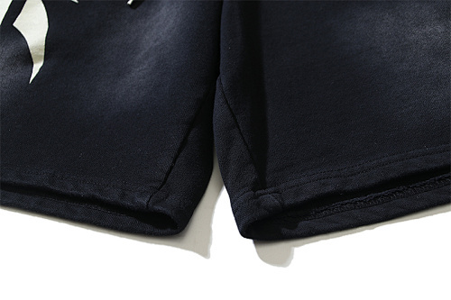 EM Sneakers Hellstar Distressed Casual Shorts with Washed and Splattered Ink #786 Washed Black