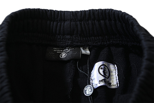 EM Sneakers Hellstar Distressed Casual Shorts with Washed and Splattered Ink #787 Washed Black