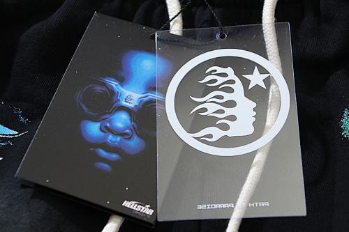 EM Sneakers Hellstar Distressed Casual Shorts with Washed and Splattered Ink #789 Washed Black