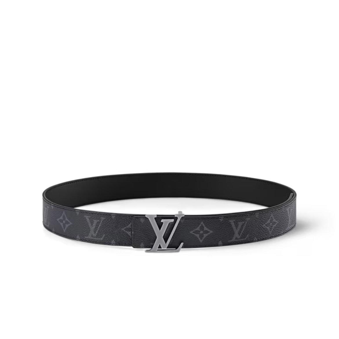 EM Sneakers Louis Vuitton LV Initiales 35mm Reversible Belt Black Monogram Eclipse