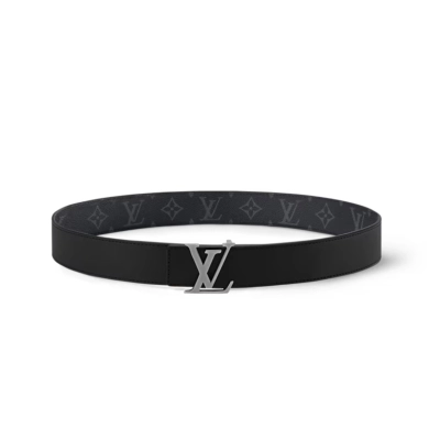 EM Sneakers Louis Vuitton LV Initiales 35mm Reversible Belt Black Monogram Eclipse 02
