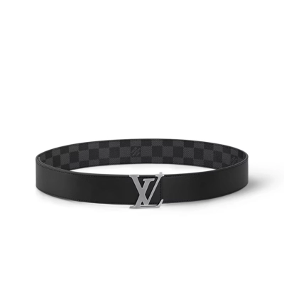 EM Sneakers Louis Vuitton LV Initiales 40mm Reversible Belt Graphite 02