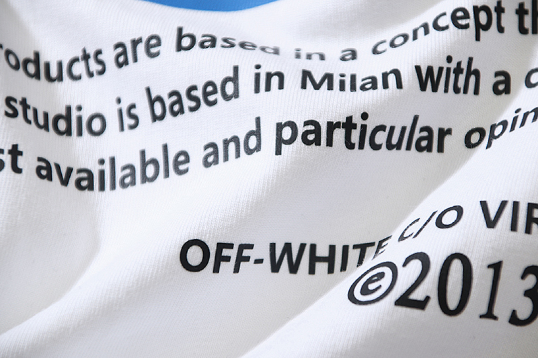 EM Sneakers OFF-WHITE "OFF" Bubble Print T-shirt #1091 White