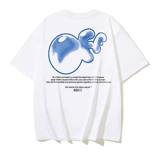 EM Sneakers OFF-WHITE "OFF" Bubble Print T-shirt #1091 White
