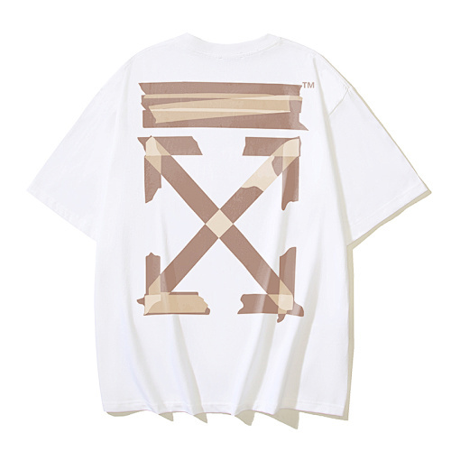 EM Sneakers OFF-WHITE Arrow Print on Tape T-shirt #1138 Black /White