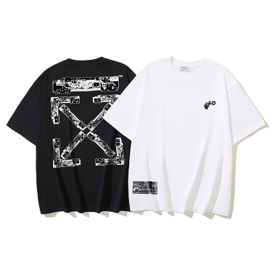 EM Sneakers OFF-WHITE Arrow Printing on Circuit Boards T-shirt #1137 Black /White 01