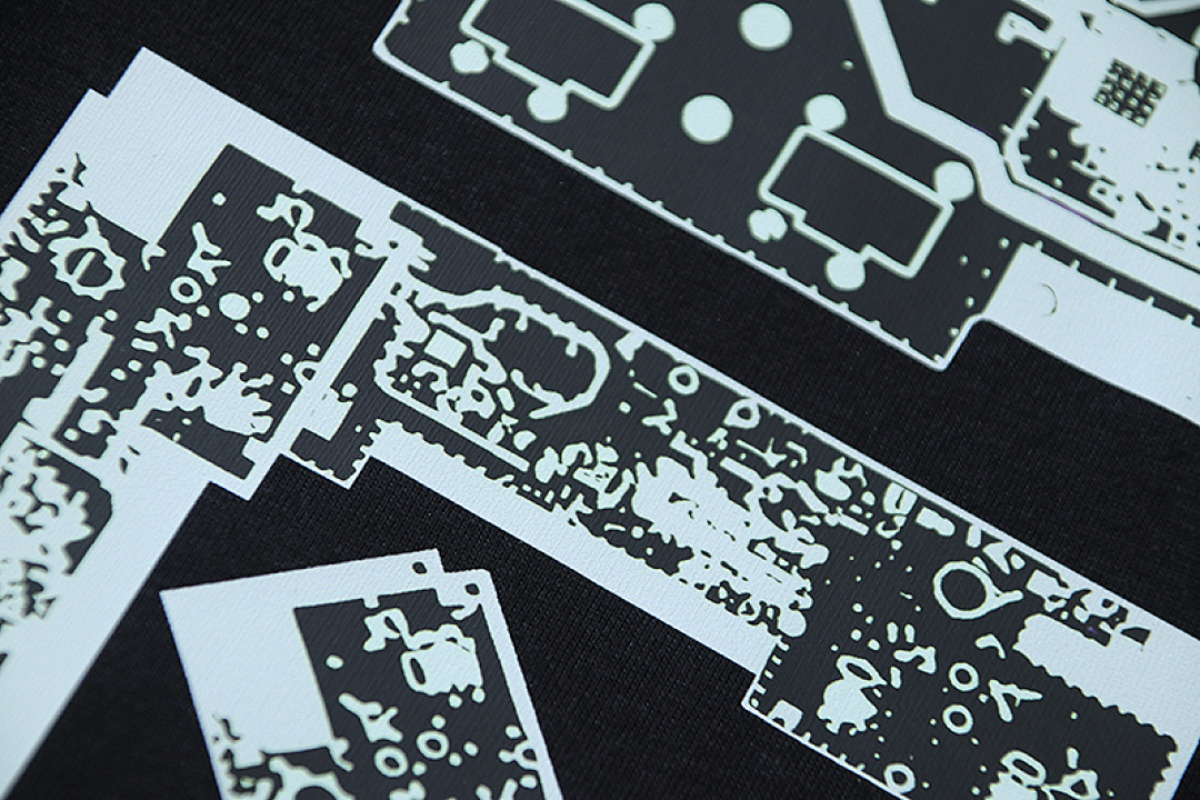 EM Sneakers OFF-WHITE Arrow Printing on Circuit Boards T-shirt #1137 Black /White