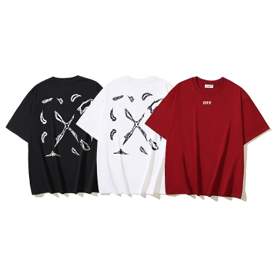 EM Sneakers OFF-WHITE Arrows Print T-Shirt #1001 Black /White /Red 01