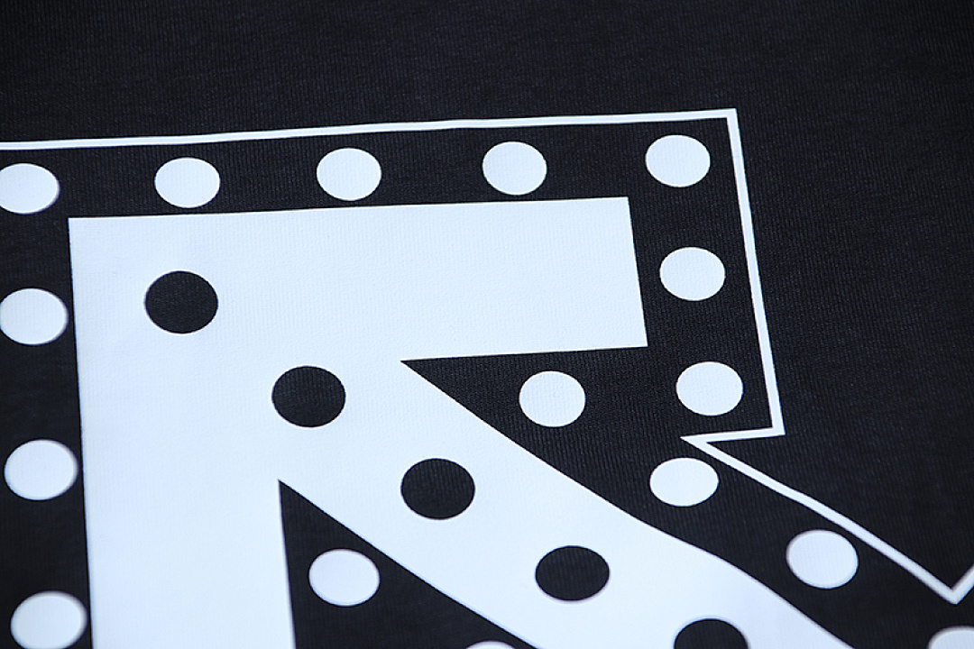 EM Sneakers OFF-WHITE Ask Legal Skate Polka Dot and Arrow Print T-shirt #1103 Black /White