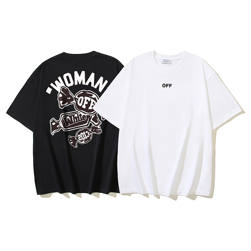 EM Sneakers OFF-WHITE Candy Print T-shirt #1131 Black /White