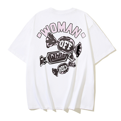 EM Sneakers OFF-WHITE Candy Print T-shirt #1131 Black /White