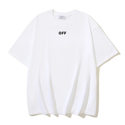 EM Sneakers OFF-WHITE Dragon-Patterned Arrowhead Print T-shirt #1089 Black /White 02