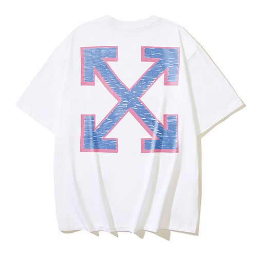 EM Sneakers OFF-WHITE Drawing Arrow OFF Print T-shirt #1125 Black /White