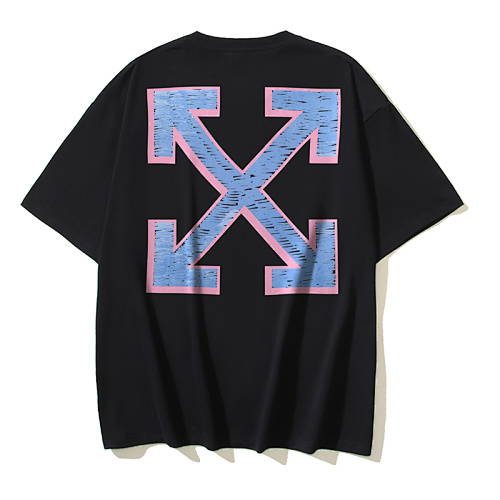 EM Sneakers OFF-WHITE Drawing Arrow OFF Print T-shirt #1125 Black /White