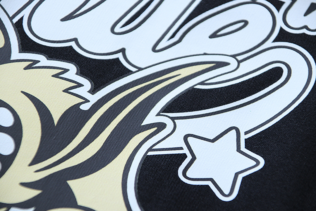 EM Sneakers OFF-WHITE Fire Dragon Arrow Print T-shirt #1104  Black /White /Gray