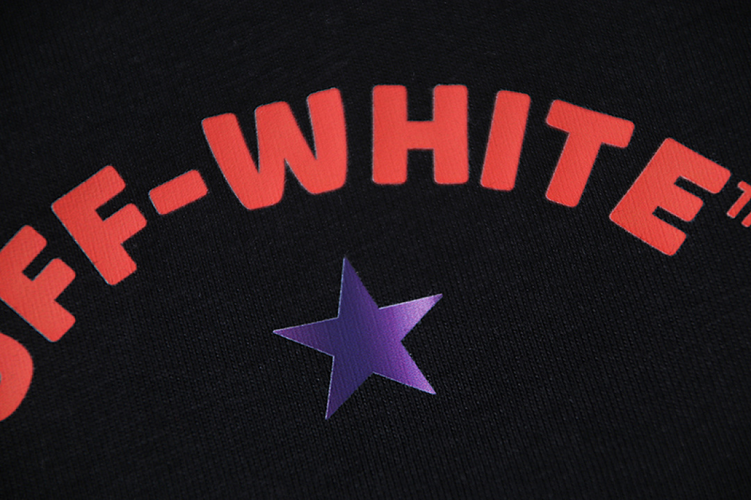 EM Sneakers OFF-WHITE Five-pointed Star Arrow Design in Milan print T-shirt #1127 Black /White /Gray