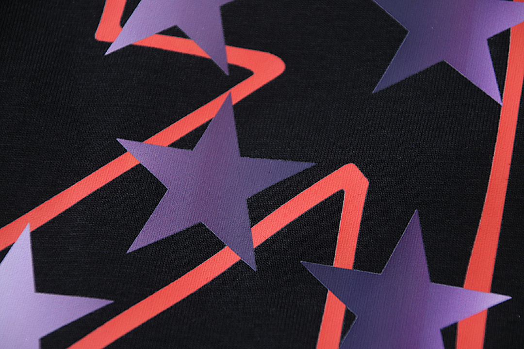 EM Sneakers OFF-WHITE Five-pointed Star Arrow Design in Milan print T-shirt #1127 Black /White /Gray